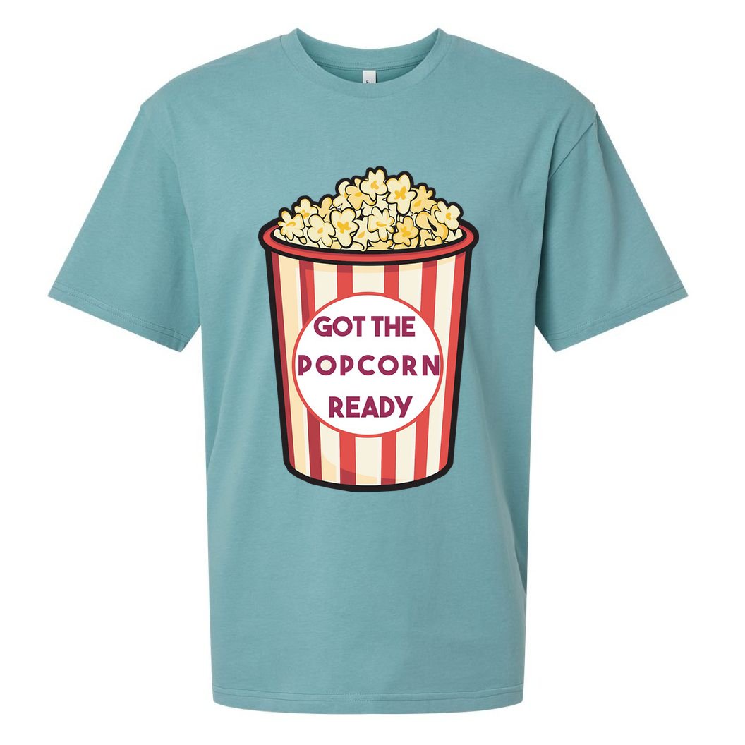 Got The Popcorn Ready Movie Night Sueded Cloud Jersey T-Shirt