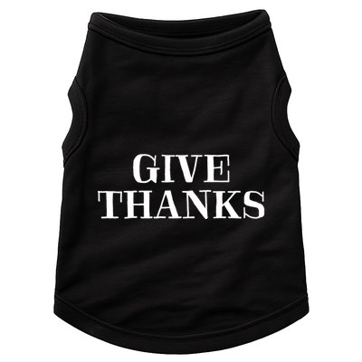 Give Thanks Positive Quote Thanksgiving Doggie Tank