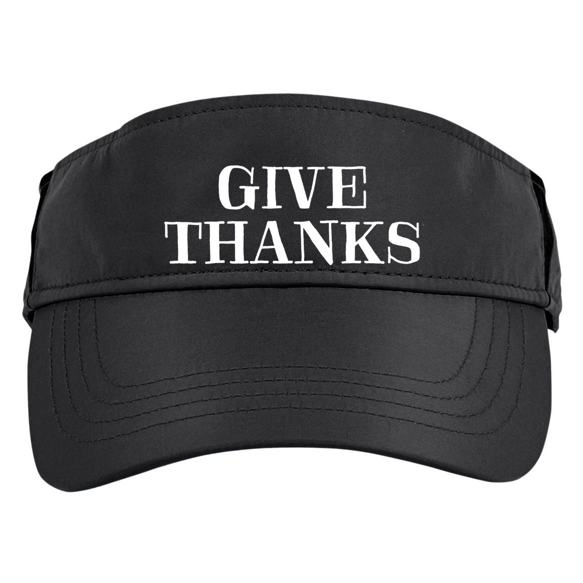Give Thanks Positive Quote Thanksgiving Adult Drive Performance Visor