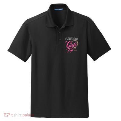Girl Trip Puerto Rico 2025 Vacation Weekend Birthday Squad Dry Zone Grid Polo
