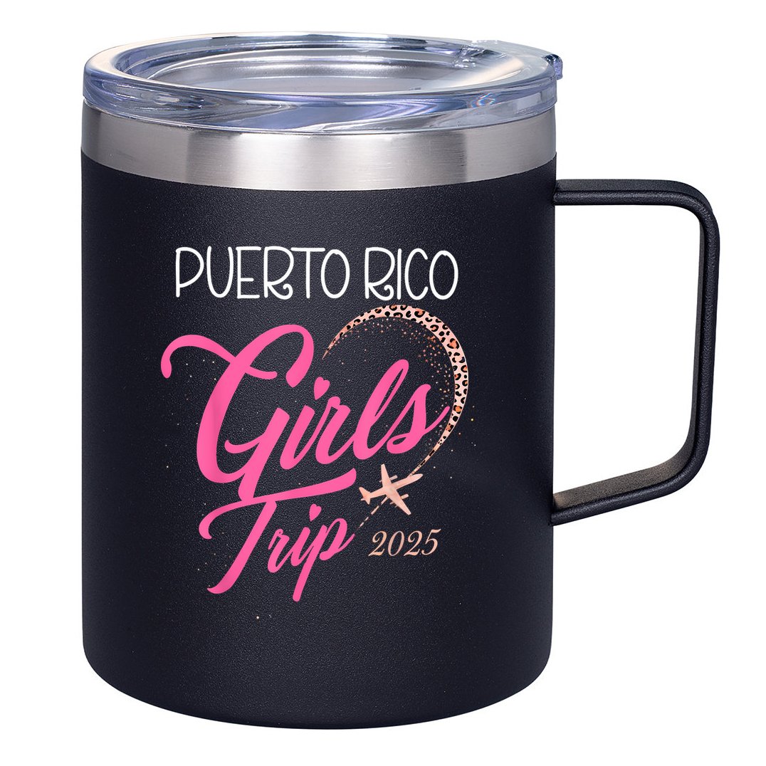 Girl Trip Puerto Rico 2025 Vacation Weekend Birthday Squad 12oz Stainless Steel Coffee Mug