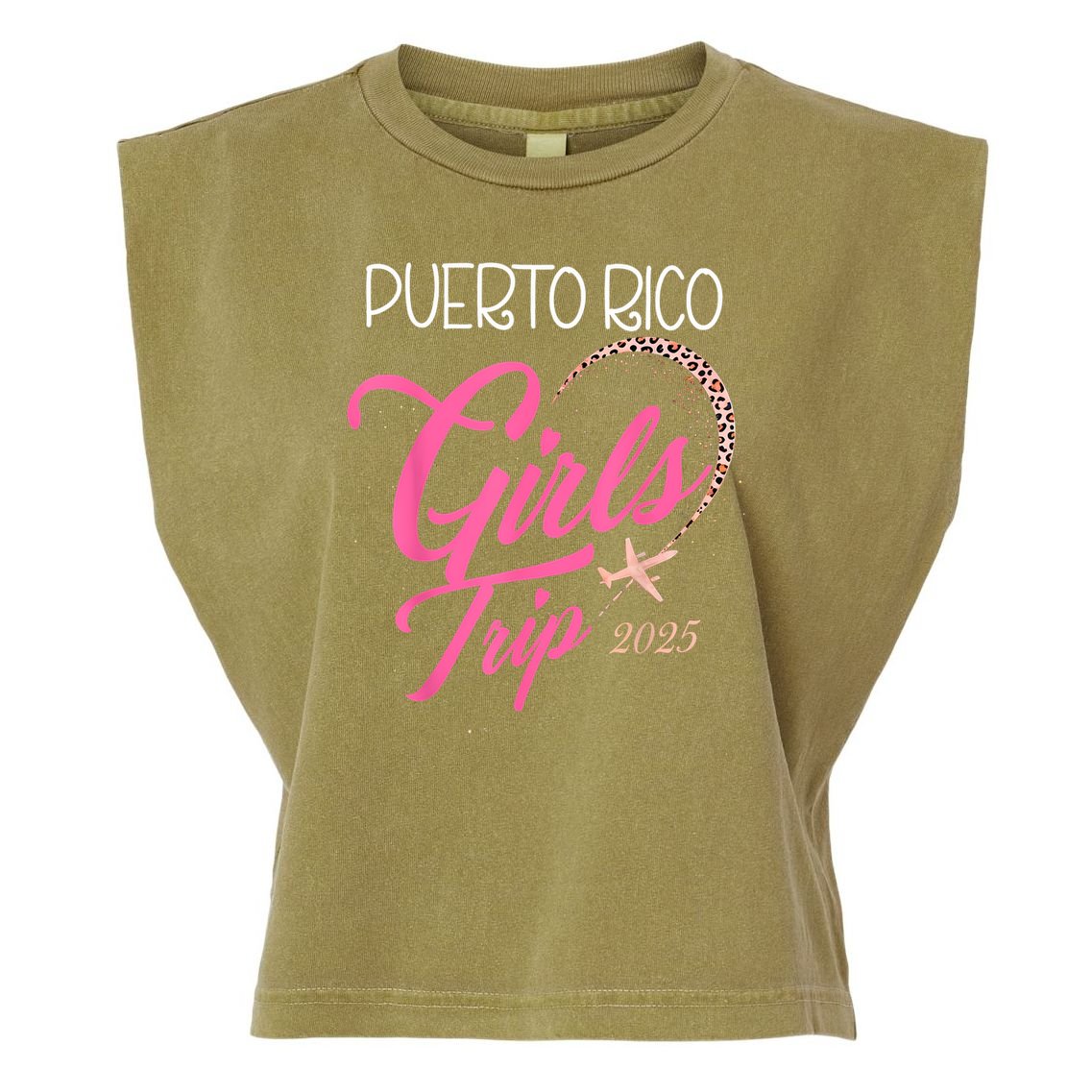 Girl Trip Puerto Rico 2025 Vacation Weekend Birthday Squad Garment-Dyed Women's Muscle Tee