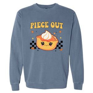 Girl Thanksgiving Piece Out Pieshirt Funny Garment-Dyed Sweatshirt