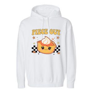 Girl Thanksgiving Piece Out Pieshirt Funny Garment-Dyed Fleece Hoodie