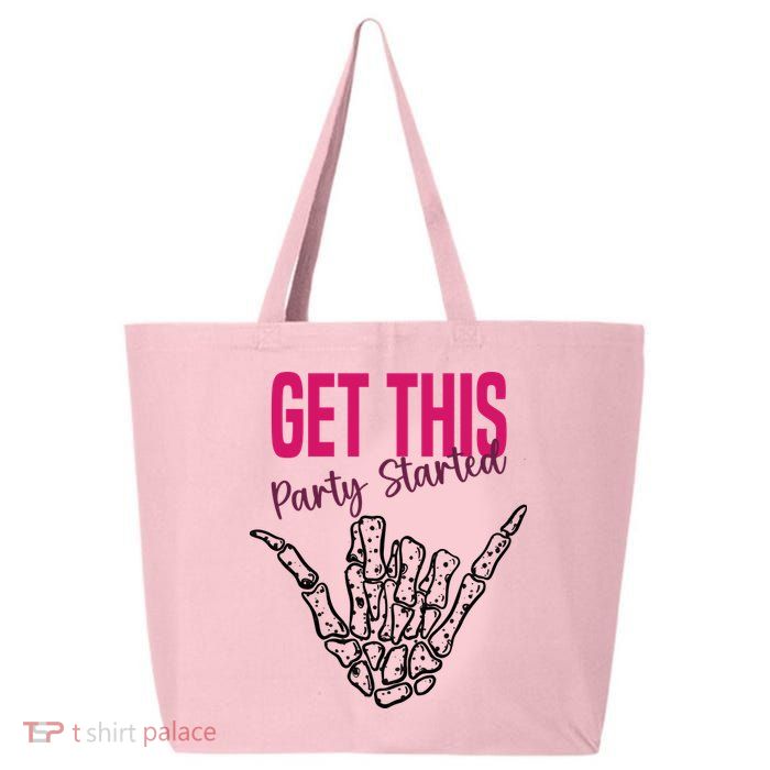 Get This Party Started Rock Skeleton 25L Jumbo Tote