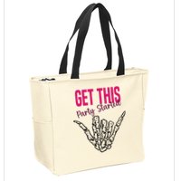 Get This Party Started Rock Skeleton Zip Tote Bag