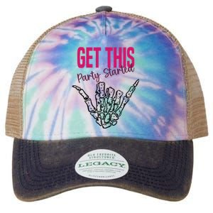 Get This Party Started Rock Skeleton Legacy Tie Dye Trucker Hat