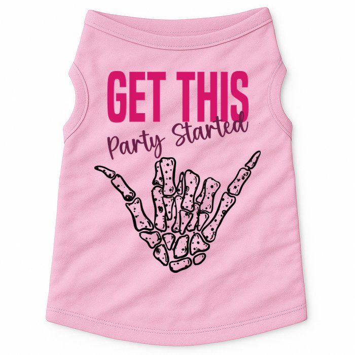 Get This Party Started Rock Skeleton Doggie Tank