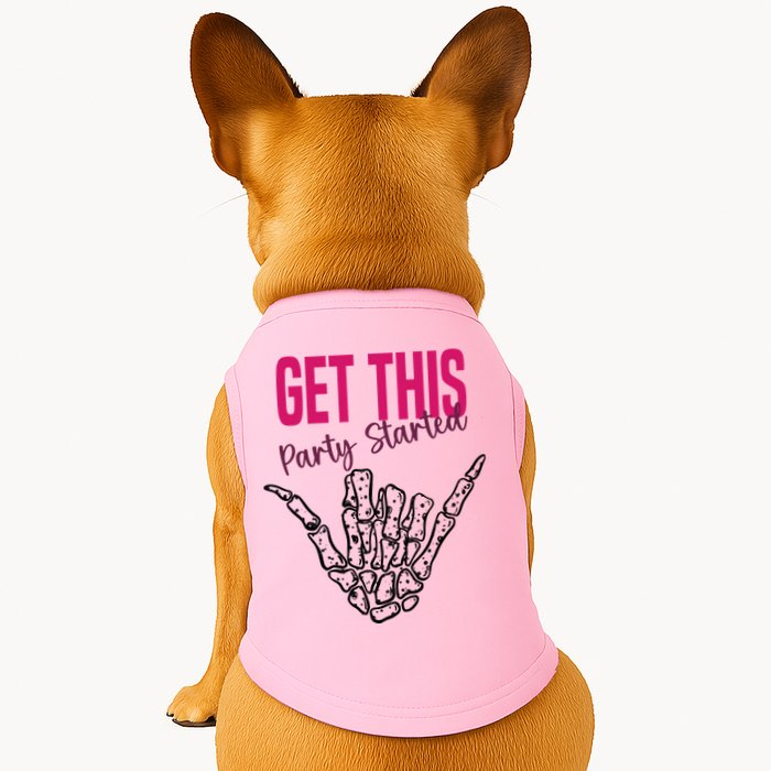 Get This Party Started Rock Skeleton Doggie Tank