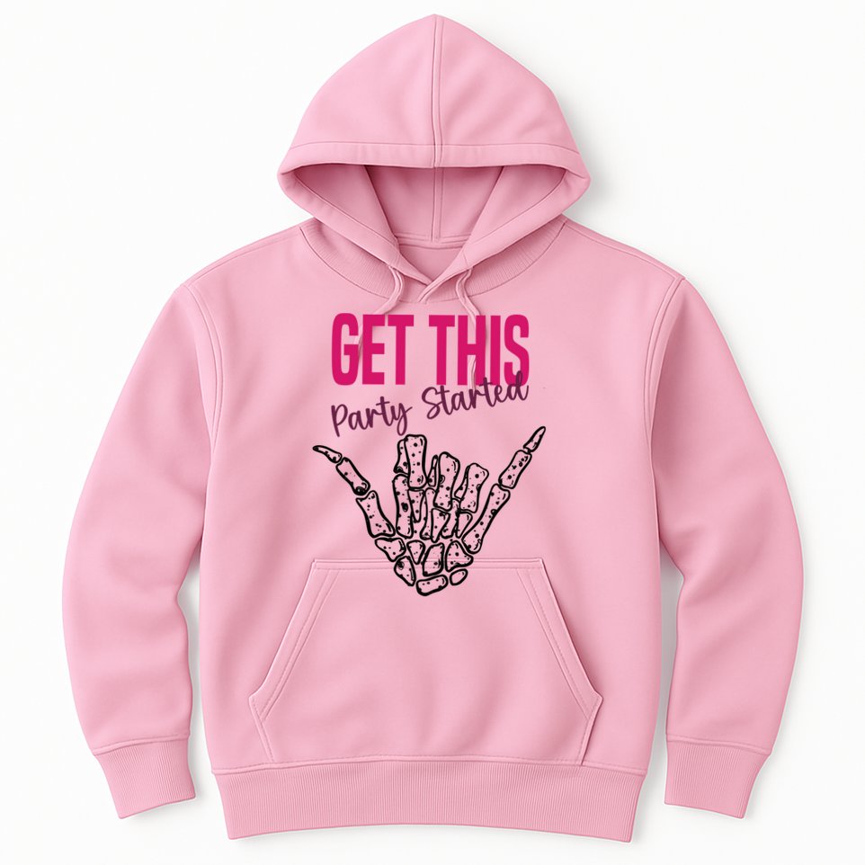 Get This Party Started Rock Skeleton Hoodie