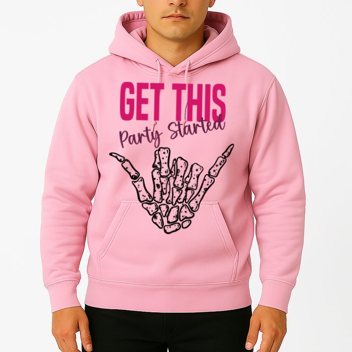 Get This Party Started Rock Skeleton Hoodie