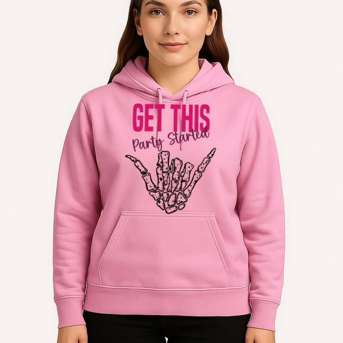 Get This Party Started Rock Skeleton Hoodie