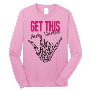 Get This Party Started Rock Skeleton Long Sleeve Shirt