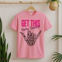 Get This Party Started Rock Skeleton T-Shirt