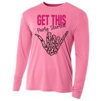 Get This Party Started Rock Skeleton Cooling Performance Long Sleeve Crew