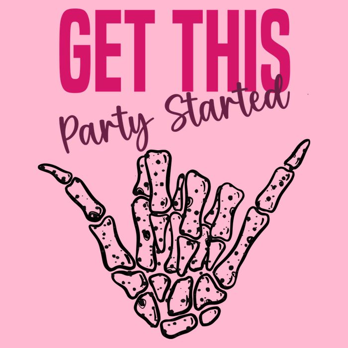 Get This Party Started Rock Skeleton Premium T-Shirt