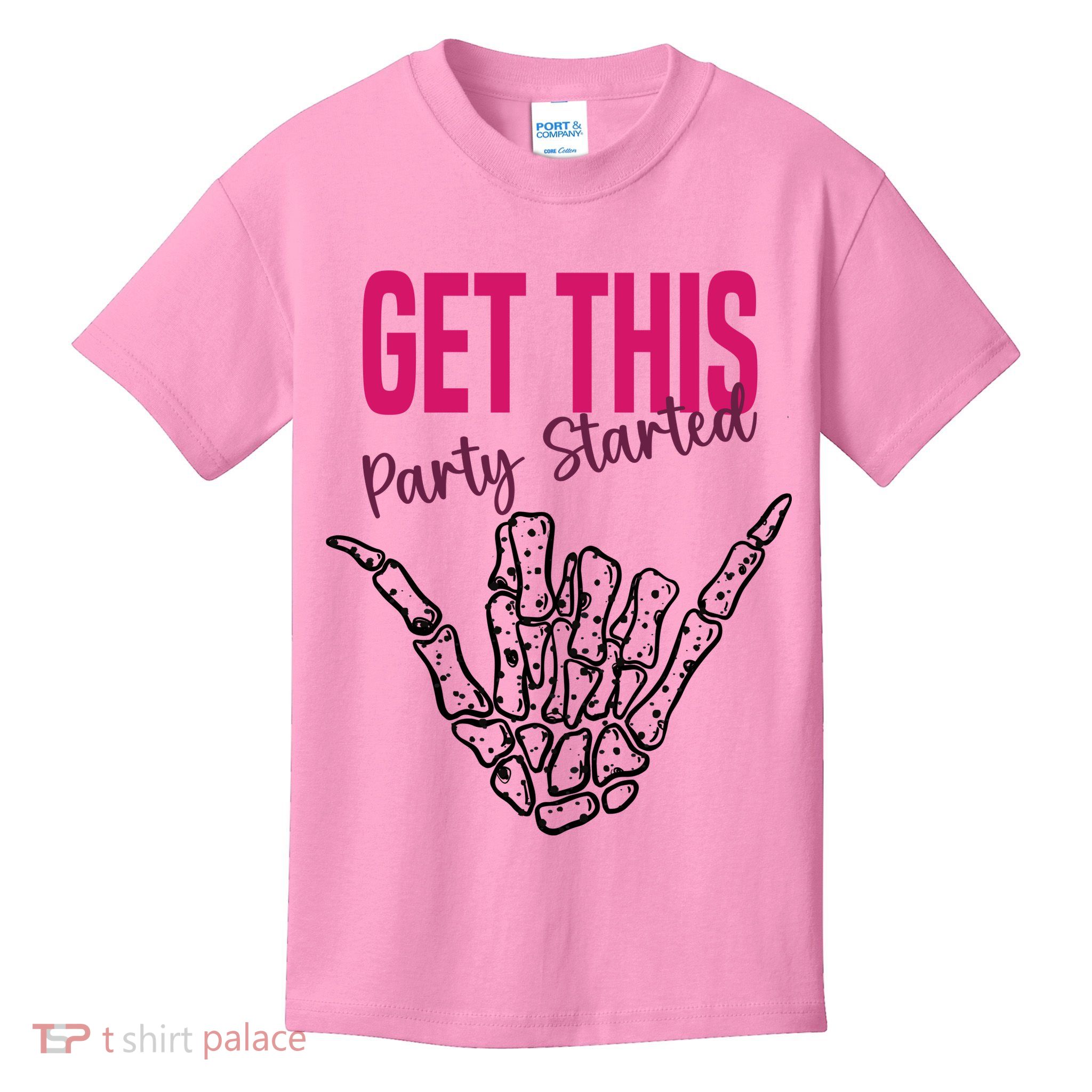 Get This Party Started Rock Skeleton Kids T-Shirt