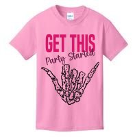 Get This Party Started Rock Skeleton Kids T-Shirt