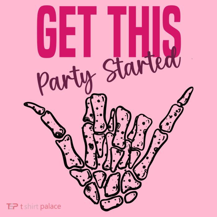 Get This Party Started Rock Skeleton Kids T-Shirt