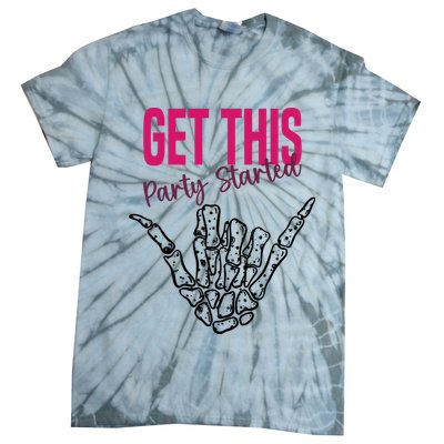 Get This Party Started Rock Skeleton Tie-Dye T-Shirt