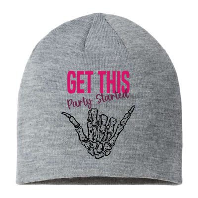 Get This Party Started Rock Skeleton Sustainable Beanie