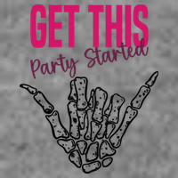 Get This Party Started Rock Skeleton Tall Hoodie