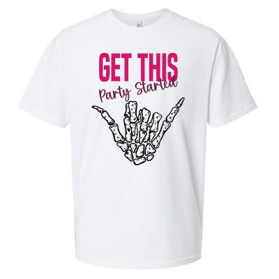 Get This Party Started Rock Skeleton Sueded Cloud Jersey T-Shirt