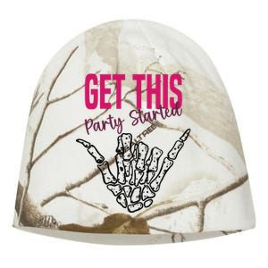 Get This Party Started Rock Skeleton Kati - Camo Knit Beanie