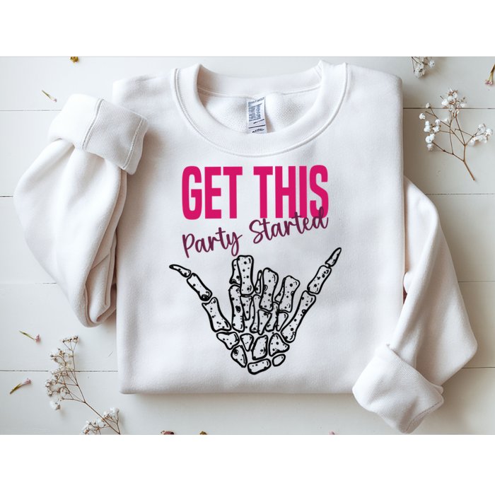 Get This Party Started Rock Skeleton Sweatshirt