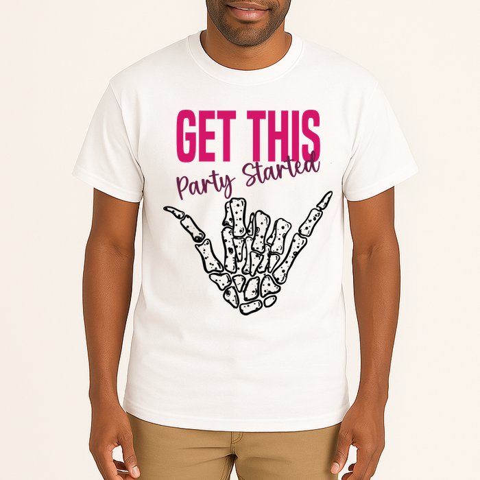 Get This Party Started Rock Skeleton Tall T-Shirt