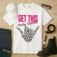 Get This Party Started Rock Skeleton Tall T-Shirt