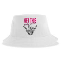 Get This Party Started Rock Skeleton Sustainable Bucket Hat