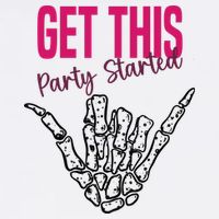 Get This Party Started Rock Skeleton Adult Drive Performance Visor