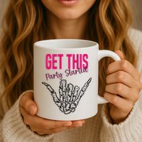 Get This Party Started Rock Skeleton Mug