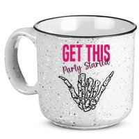 Get This Party Started Rock Skeleton 15oz Campfire Ceramic Mug