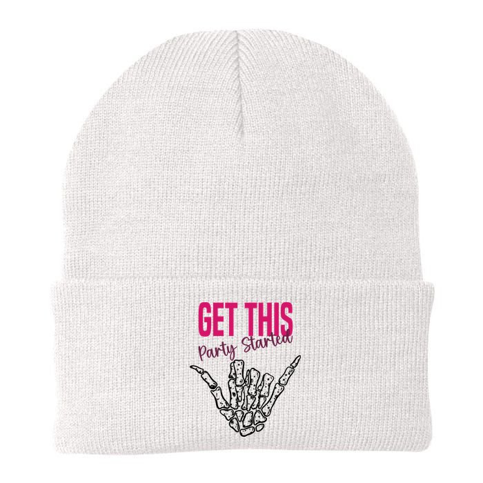 Get This Party Started Rock Skeleton Beanie