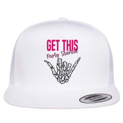 Get This Party Started Rock Skeleton Flatbill Hat