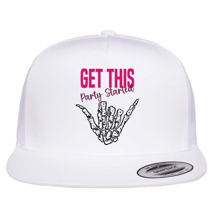 Get This Party Started Rock Skeleton Flatbill Hat
