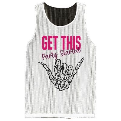 Get This Party Started Rock Skeleton Mesh Reversible Basketball Jersey Tank