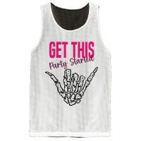 Get This Party Started Rock Skeleton Mesh Reversible Basketball Jersey Tank