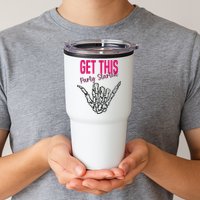 Get This Party Started Rock Skeleton Tumbler