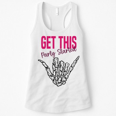 Get This Party Started Rock Skeleton Womens Tank Top