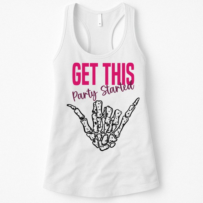 Get This Party Started Rock Skeleton Womens Tank Top