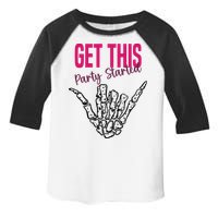 Get This Party Started Rock Skeleton Toddler Fine Jersey T-Shirt