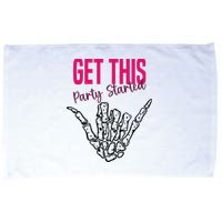 Get This Party Started Rock Skeleton Microfiber Hand Towel