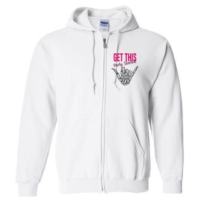 Get This Party Started Rock Skeleton Full Zip Hoodie