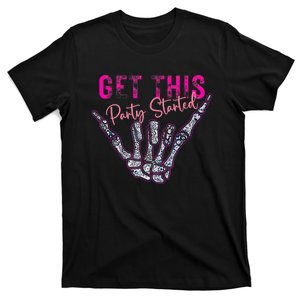 Get This Party Started Skeleton Pink Color Tour T-Shirt