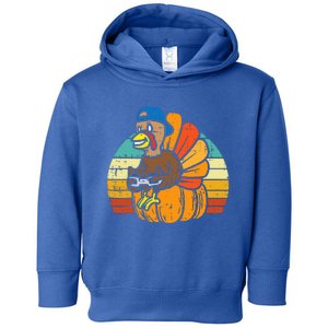 Gamer Turkey Pumpkin Retro  Thanksgiving Video Games Toddler Hoodie