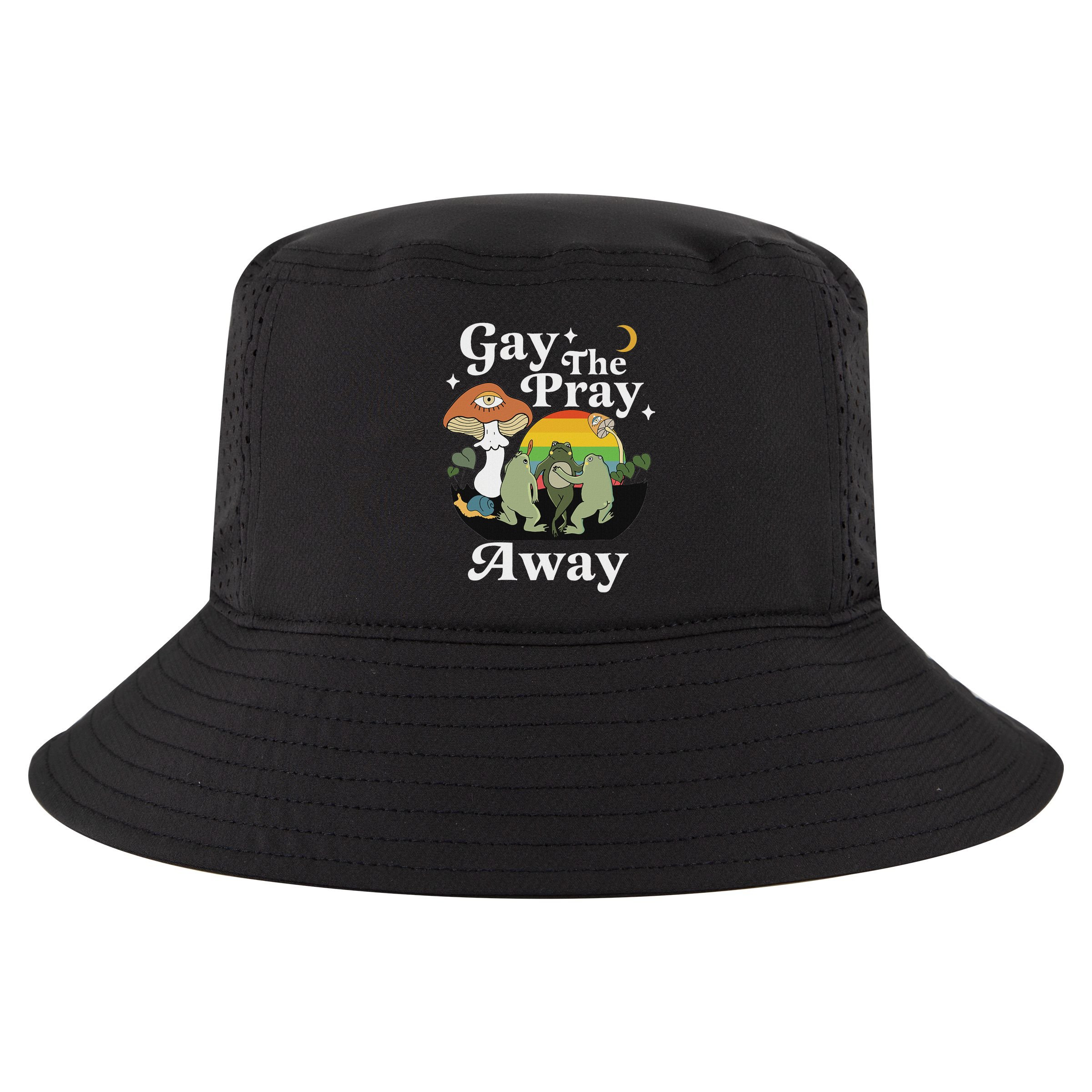 Gay The Pray Away Funny Gay Frog Lgbtq Pride Cool Comfort Performance Bucket Hat