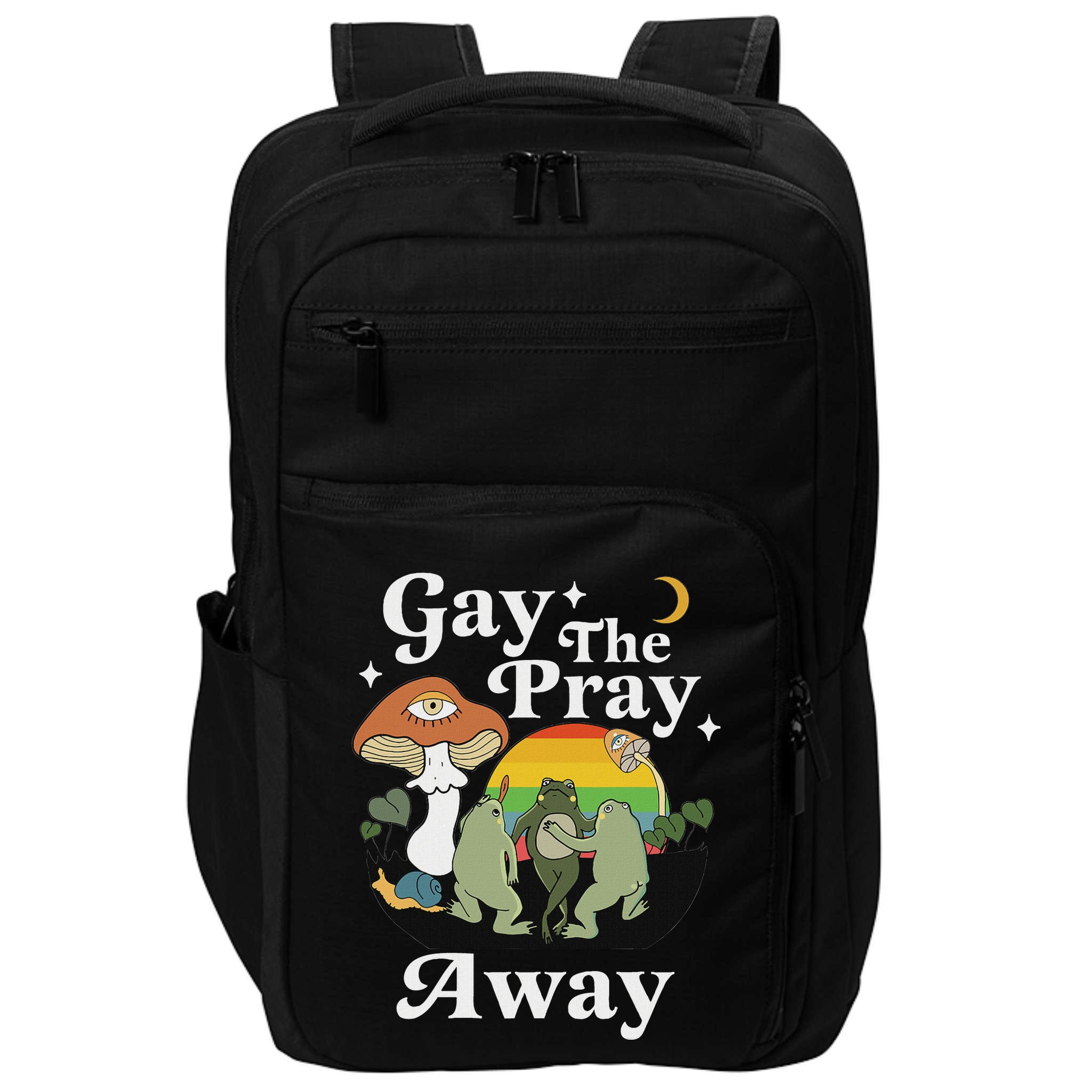 Gay The Pray Away Funny Gay Frog Lgbtq Pride Impact Tech Backpack